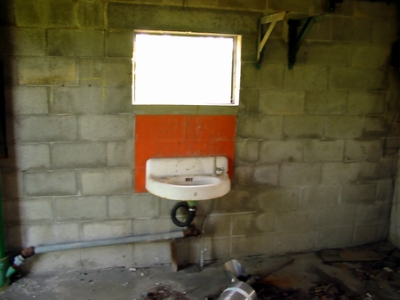 Maple City Drive-In Theatre - Sink In Projection Booth - Photo From Water Winter Wonderland (newer photo)